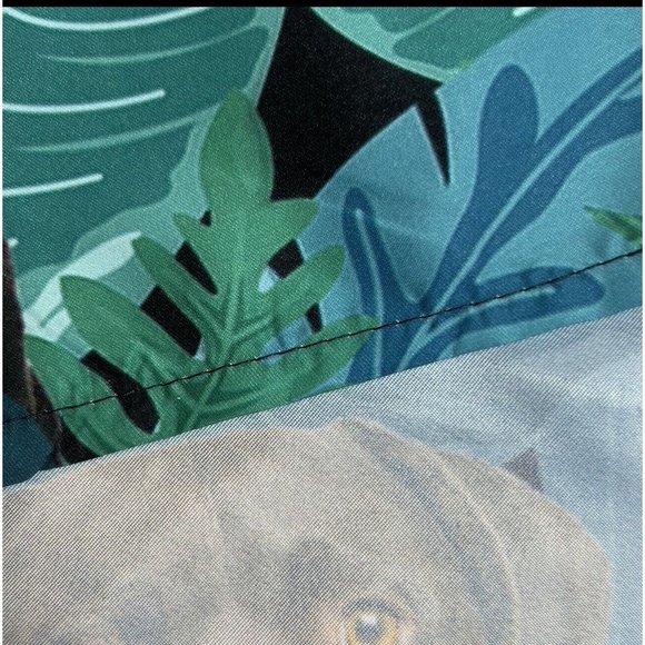 VTG Single Stitch Hawaiian Floral Mens All Over Dog Print Button Down Shirt- LG - Picture 8 of 12